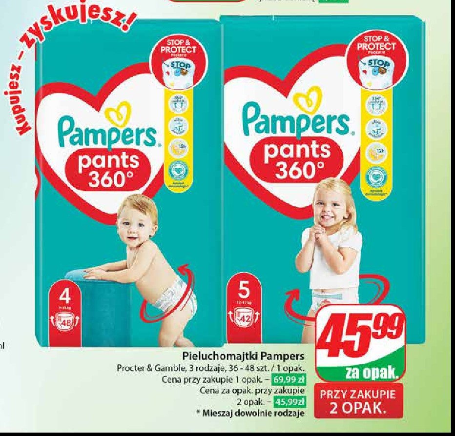 cena pieluch pampers w tesco