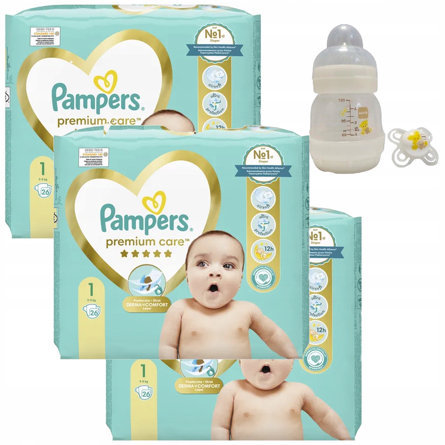 pampers premium care ile pieluszek na miesiąc