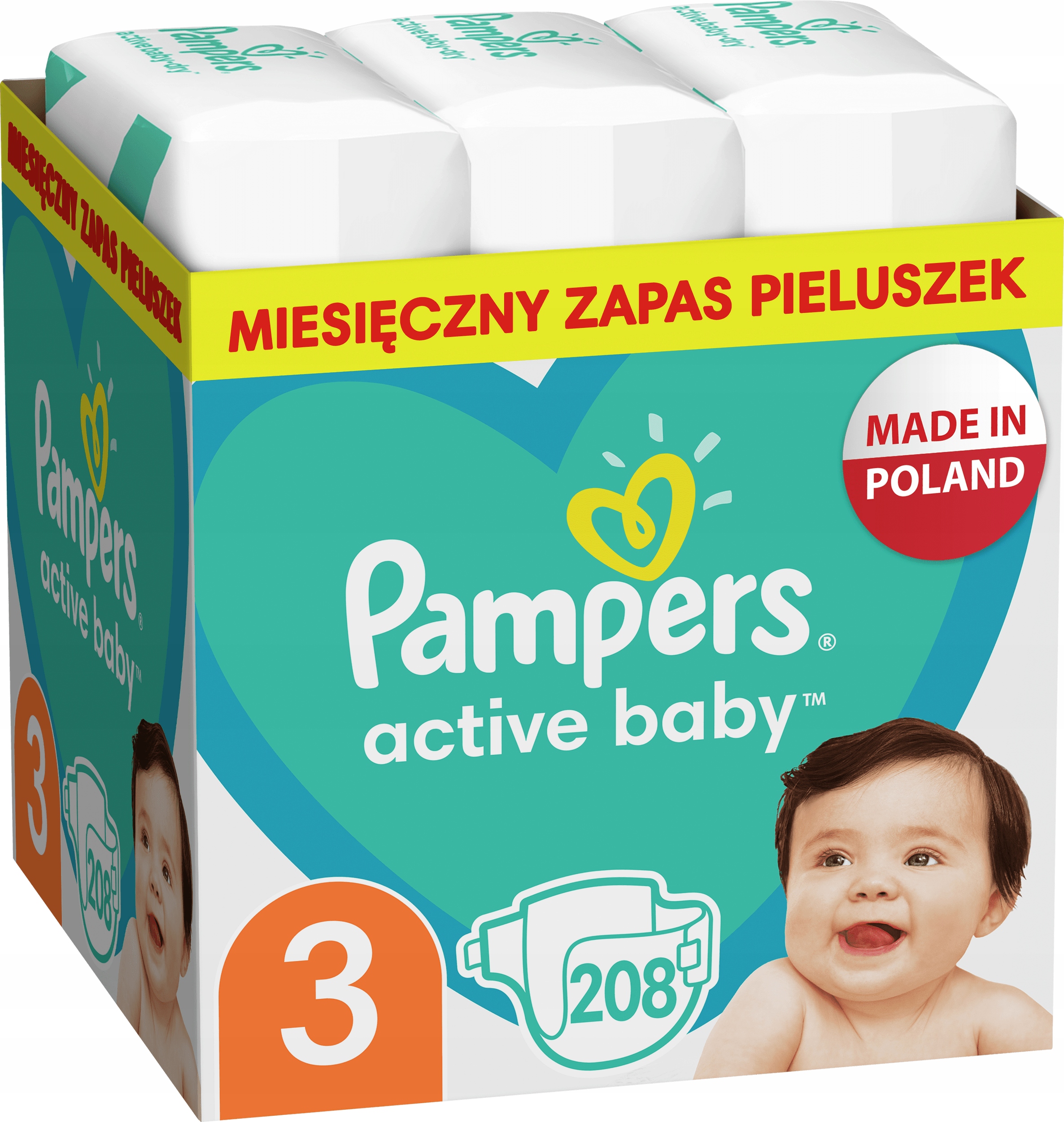 pampers active baby-dry pieluchy 3 midi 4-9 kg