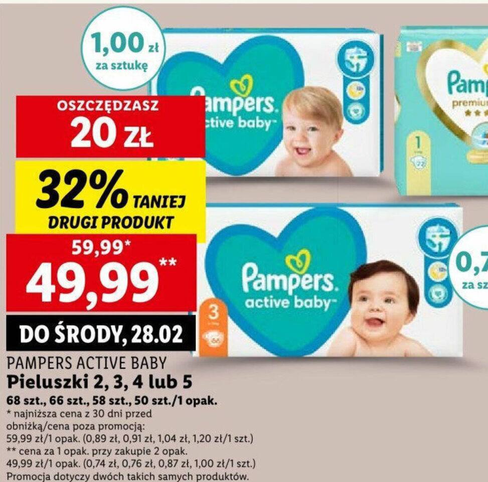 pampers 4 sztuk