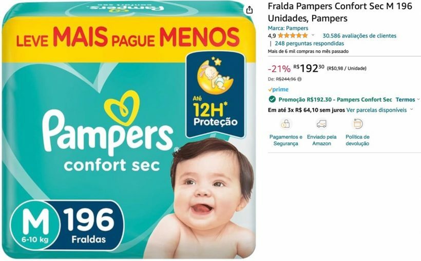 pieluszki pampers night