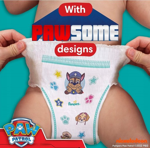 pampers pants z niebieskim paskiwm