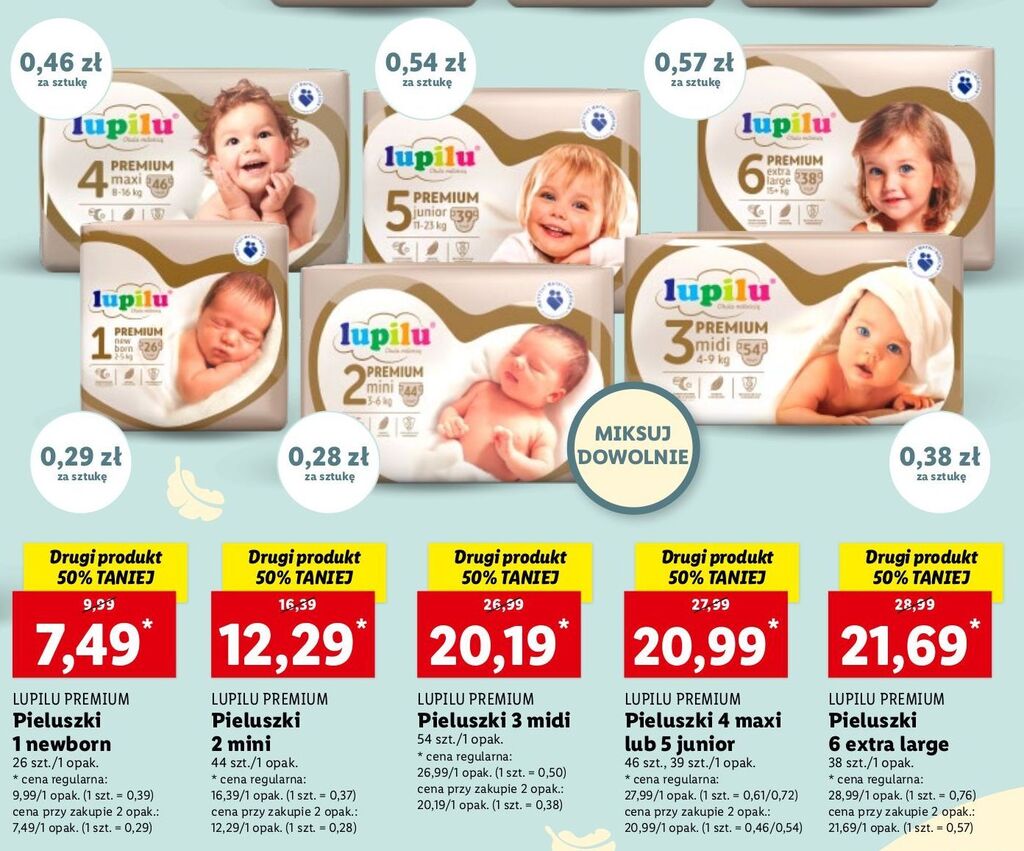 pampers newborn z wycięciem na pępek