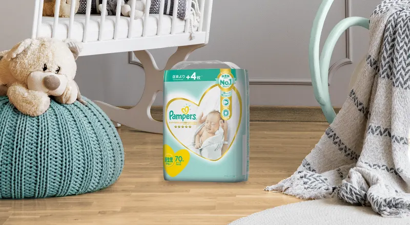 pampers na dziecku