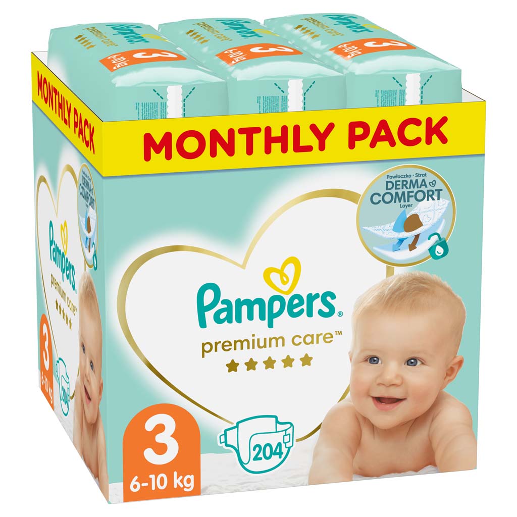 pieluszki pampers premium care żel na pupie dziecka