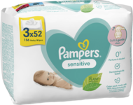 chusteczki pampers sensitive 3x52