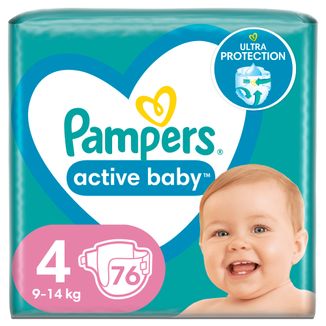 pieluchy pampers active baby-dry 4+ maxi+