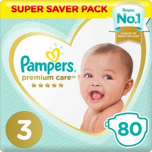 pieluchy pampers premium care 3 midi 120szt zapas na miesiąc