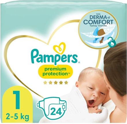 zielone kulki w kupce niemowlaka pampers