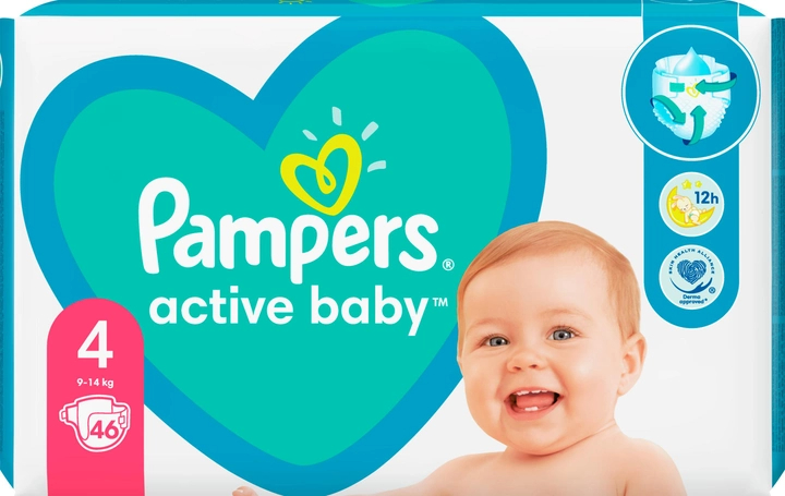 pampers active baby 4+ 9-16