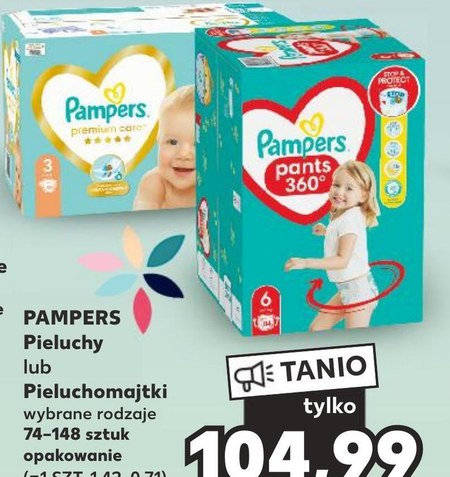 pieluchomajtki pampers 3 60 szt