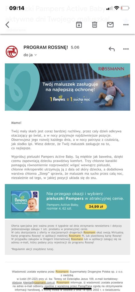 pampers premium care 0 cena