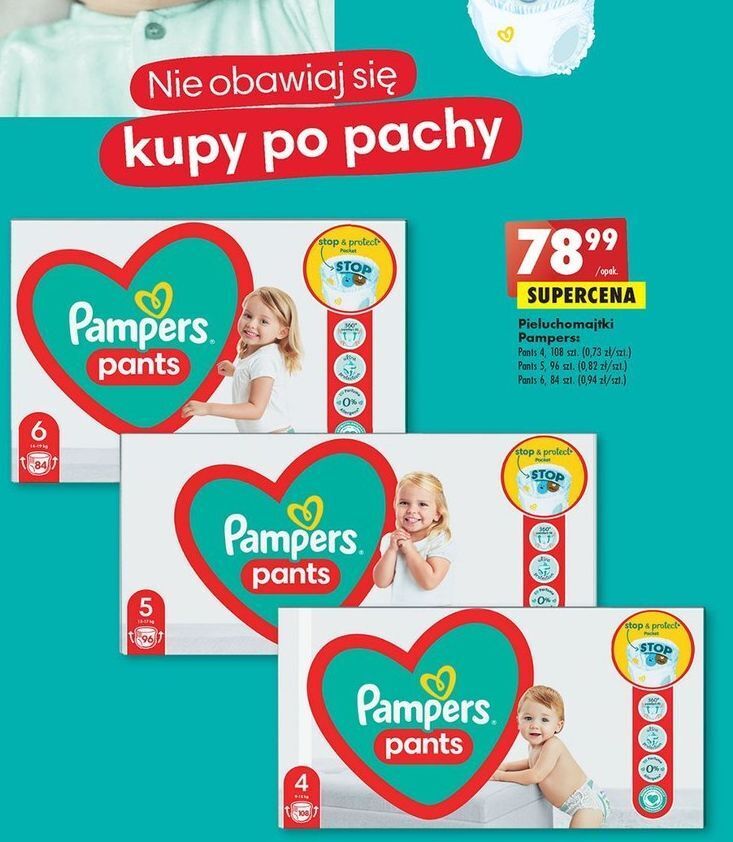 pampers z wycieciem ma pepek