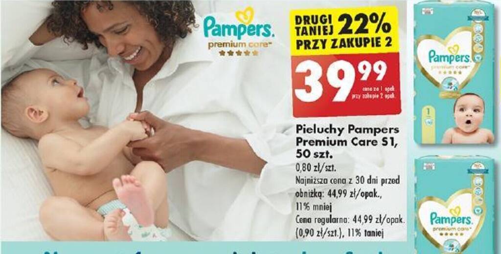 tanie pieluchy pampers premium care 3