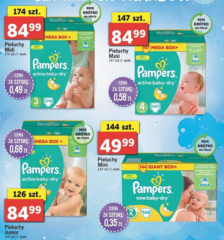 pampers pieluchomajtki cena