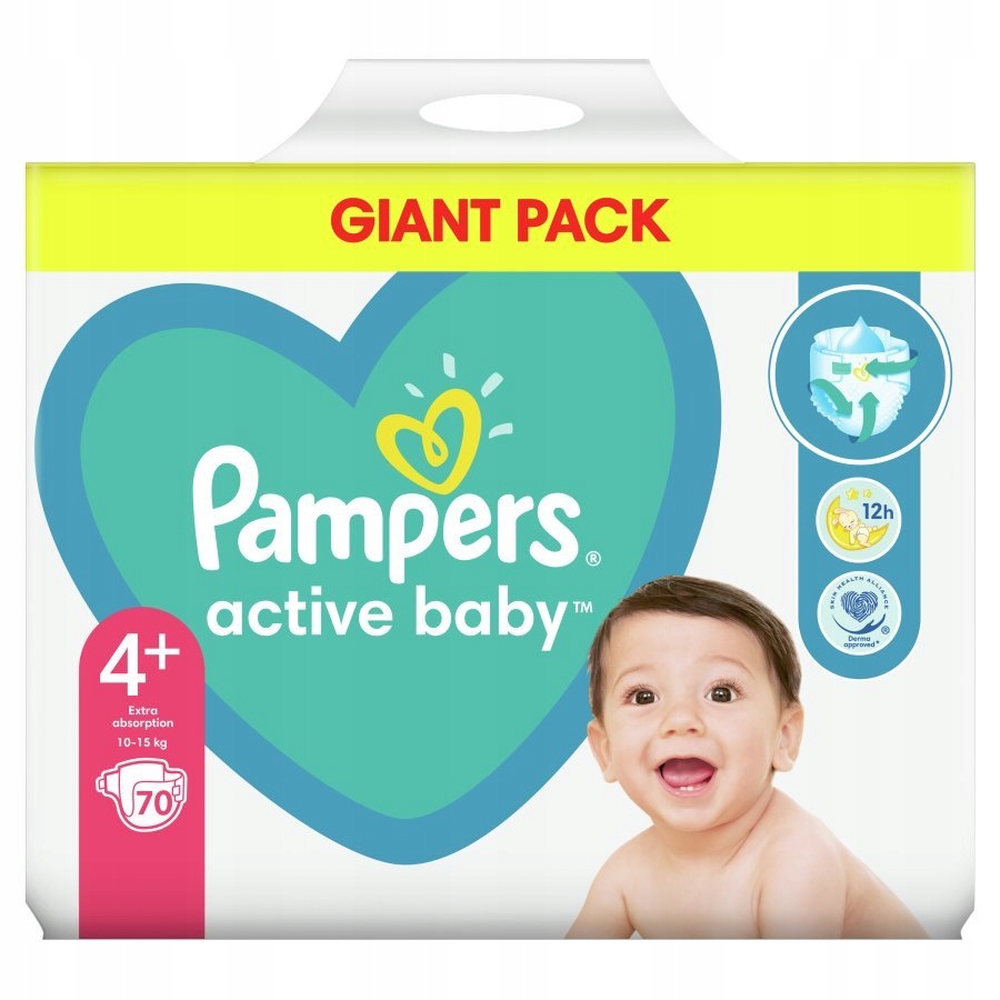 pampers pieluchy active baby rozmiar 4 147 sztuki