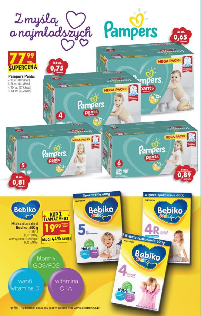 pampers sensitive chusteczki dla niemowląt 4 x 56 szt