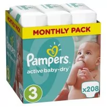 pampers 4 active baby wielopak