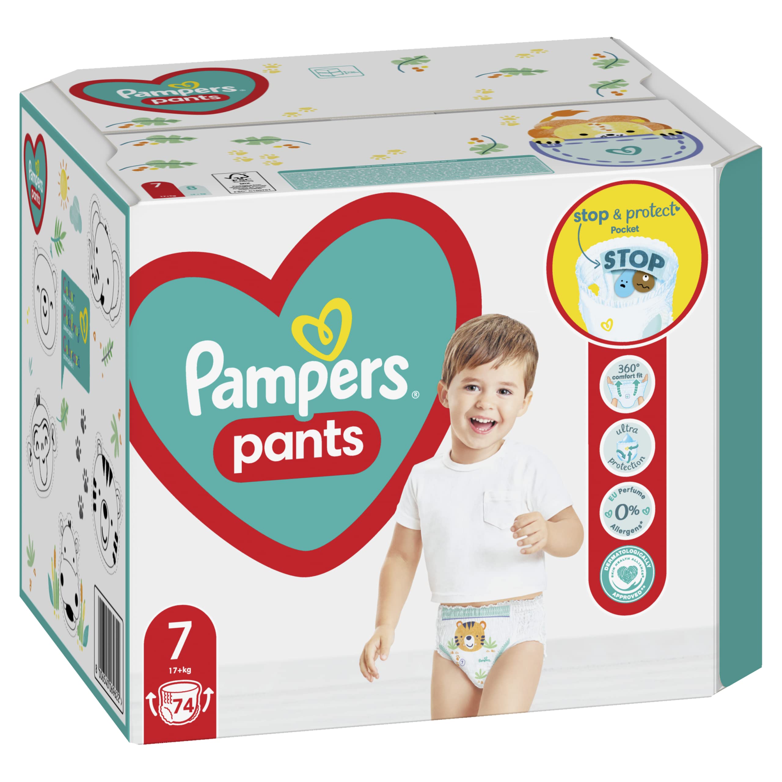 pampers w pudełku